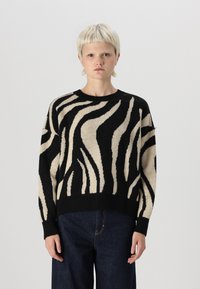 ONLY ONLHAZEL O NECK  - Pulover - black/humus