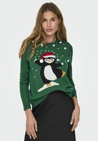 ONLY ONLXMAS - Strickpullover - green jacket