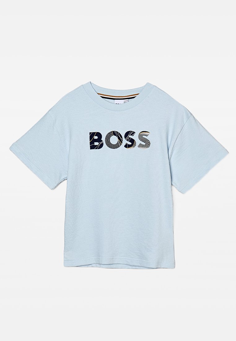 BOSS Kidswear T-shirt print lichtblauw