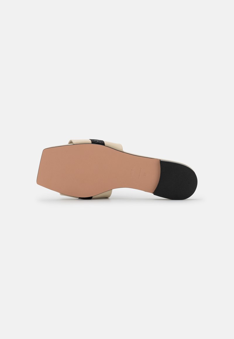 Damen Flache Pantoletten | HUGO LOLA SLIDE Pantolette flach open white/weiß - EP15191 Damen Flache Pantoletten | HUGO LOLA SLIDE Pantolette flach open white/weiß - EP15191