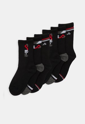 JUNIOR NORMAL PLAIN WARM UNISEX 6 PACK - Sokken - black