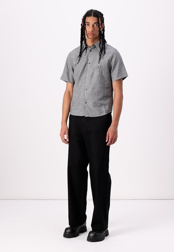 STRIPED SHORT SLEEVE BLEND SHIRT - Shirt2