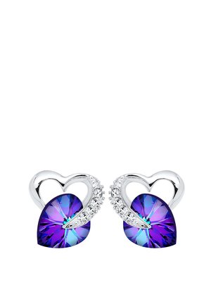 SPARKLING BASIC HEART - MIT KRISTALLEN VON SWAROVSKI® - Øreringe - violett