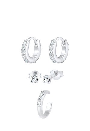 SPARKLING BASIC SET - MIT KRISTALLEN VON SWAROVSKI® - Ohrringe - silver-coloured