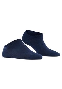 Kräftig blaue Knöchelsocken aus einem weichen, strukturierten Material mit einem tiefen Schnitt und verstärkter Zehenpartie für Langlebigkeit.