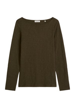 Marc O'Polo, T-SHIRT, LONG SLEEVE, BOAT NECK - Longsleeve - mossy earth