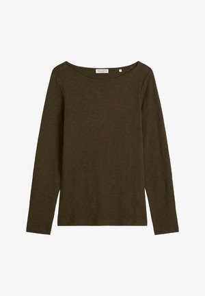 Marc O'Polo, T-SHIRT, LONG SLEEVE, BOAT NECK - Longsleeve - mossy earth