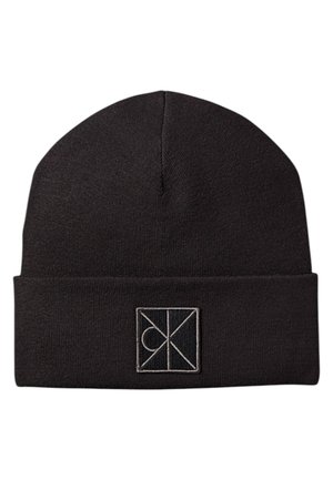 Calvin Klein EMBLEM PATCH BEANIE UNISEX - Kootud müts - black