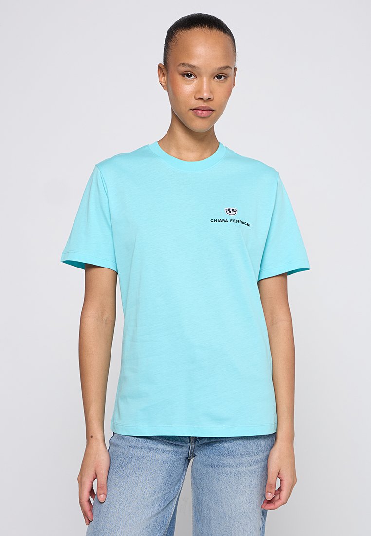 CHIARA FERRAGNI T-shirt basic turquoise