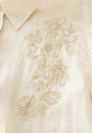 Next REGULAR FIT - RUFFLE DETAIL EMBROIDERED - Button-down blouse - neutral