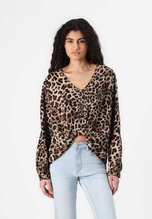ONLY ONLMASC THALIA LIFE - Button-down blouse - light taupe