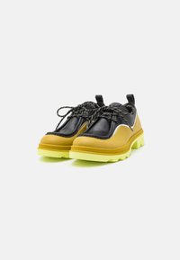 ECCO GRAINER W - Obutev z vezalkami - olive oil/pure silver foil/black