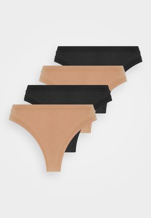 4 PACK - Perizoma - sand/black