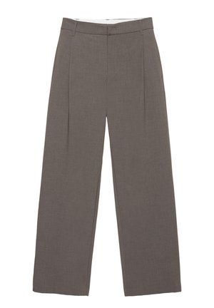 PULL&BEAR TAILORED WITH DARTS - Nadrágok - taupe