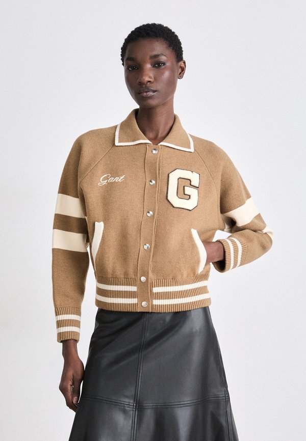 VARSITY JACKET - Bomberjacke - warm khaki