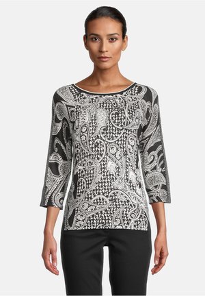 Long sleeved top - schwarz/weiß