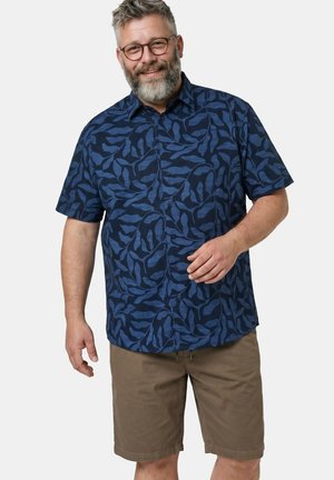 Men Plus, HEMD, HALBARM, KENTKRAGEN, ALLOVERPRINT, COMFORT FIT, BIS 8 XL - Overhemd - midnight blue