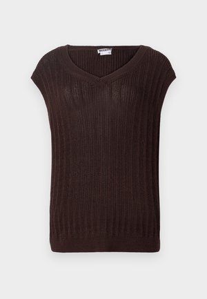 Weekday ISOLA VEST - Waistcoat - brown dark