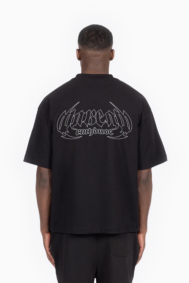 FAVELA - CYRILLIC OUT UNISEX - Print T-shirt - black, Enlarge