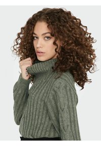 JDY REISSVERSCHLUSS ZOPF - Pullover - kalamata