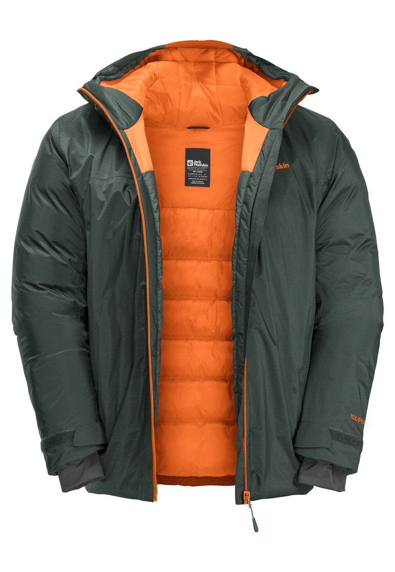Jack Wolfskin CYROX Down jacket black olive/olive Zalando