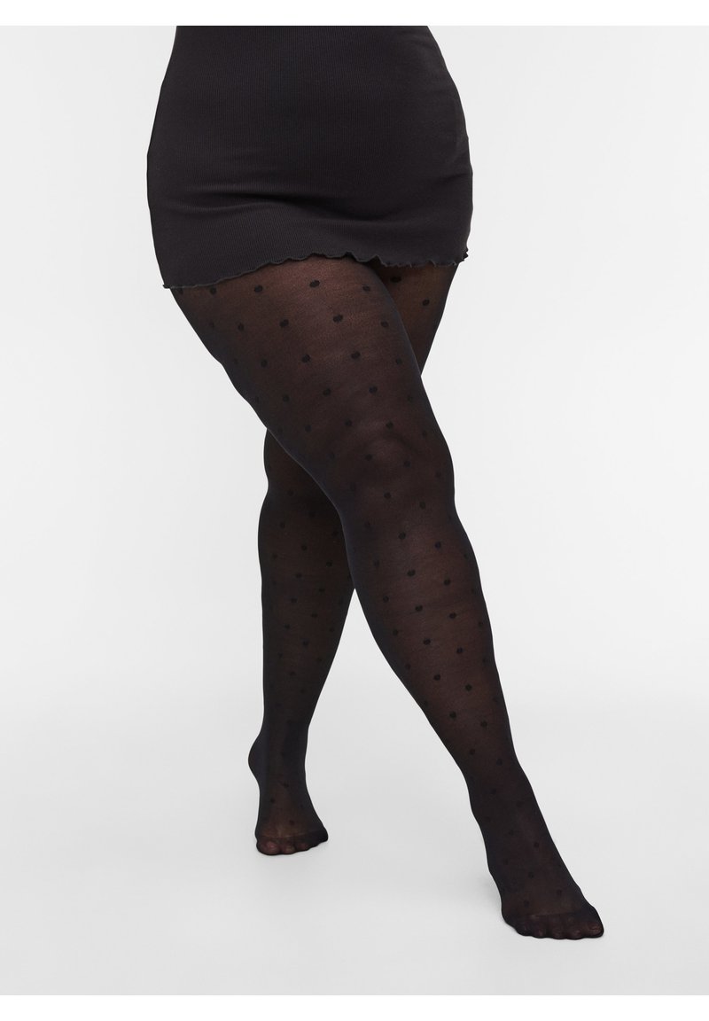 Zizzi Strumpfhose - black w. dots