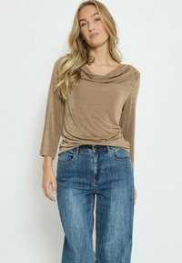 Desires - BOB DRAPE - Long sleeved top - pine bark Thumbnail Image 1