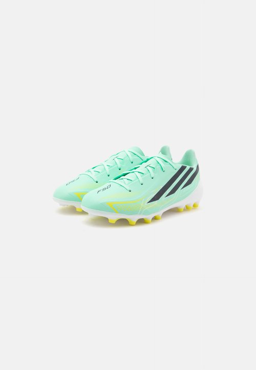 adidas F50 HYPERFAST LEAGUE ARTIFICIAL GROUND KIDS UNISEX - Football boots artificial grass - pulse mint/night navy/solar lemon — foto 2