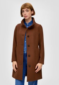 s.Oliver MANTEL MIT TWILL STRUKTUR - Mantel - zimt