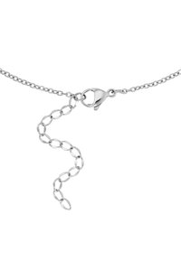 Silberkette mit ovalen Gliedern und einem Karabinerverschluss. Glatte Textur mit einem minimalistischen Design, das eine schlichte, elegante Ästhetik zeigt.