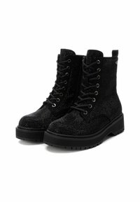 XTI Botines con cordones - black