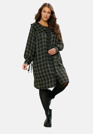CHECK  - Blusenkleid - khaki