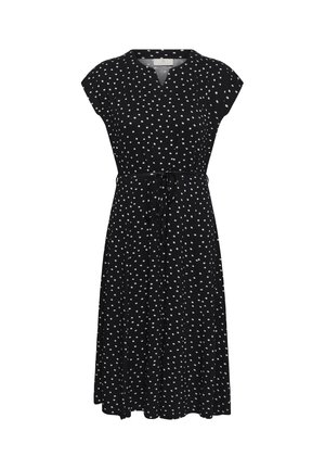 Kaffe, KABELLA JERSEY  DRESS - Robe en jersey - black deep chalk dot