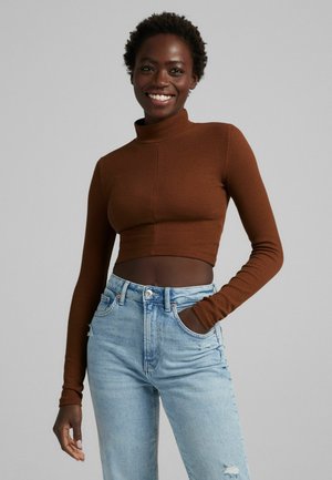 CROPPED - Maglietta a manica lunga - brown