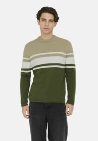 Only & Sons 12 STRIPE CREW - Pullover - hellgrau