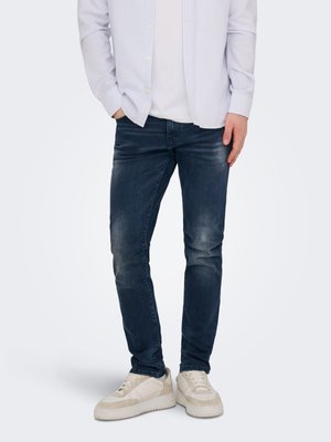 Only & Sons ONSLOOM NIEDRIGE TAILLE - Prigludę džinsai - blue black denim