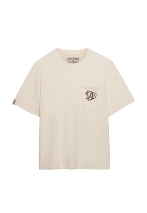 Superdry & Co, THE MERCHANT STORE - GRAPHIC POCKET - Camiseta estampada - riff white
