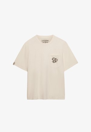Superdry & Co, THE MERCHANT STORE - GRAPHIC POCKET - Camiseta estampada - riff white
