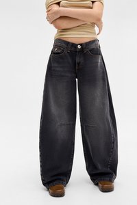 JAX CACOON PANT - Traperice opuštenog kroja - washed black