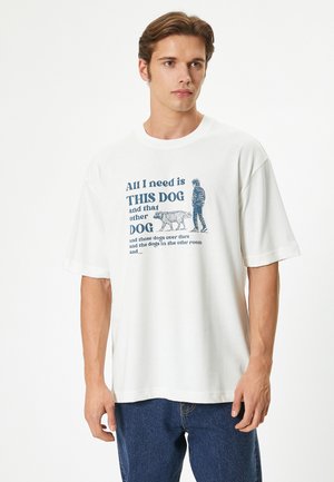 OVERSIZED PRINTED - Camiseta estampada - white