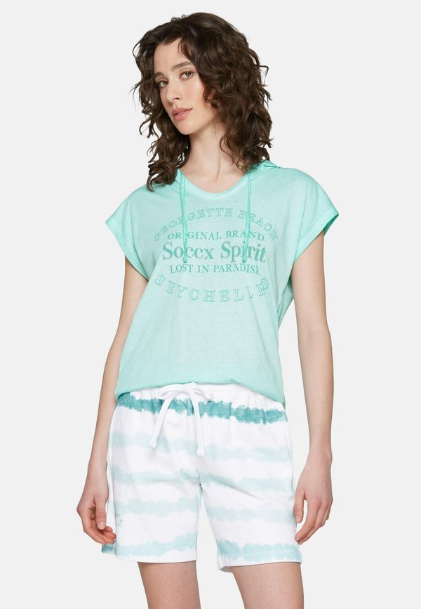 ÄRMELLOSES MIT GLITTER PUFF - Kapuzenpullover - aqua splash