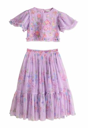FLORAL EMBELLISHED SET   - Maksi sijonas - lilac purple