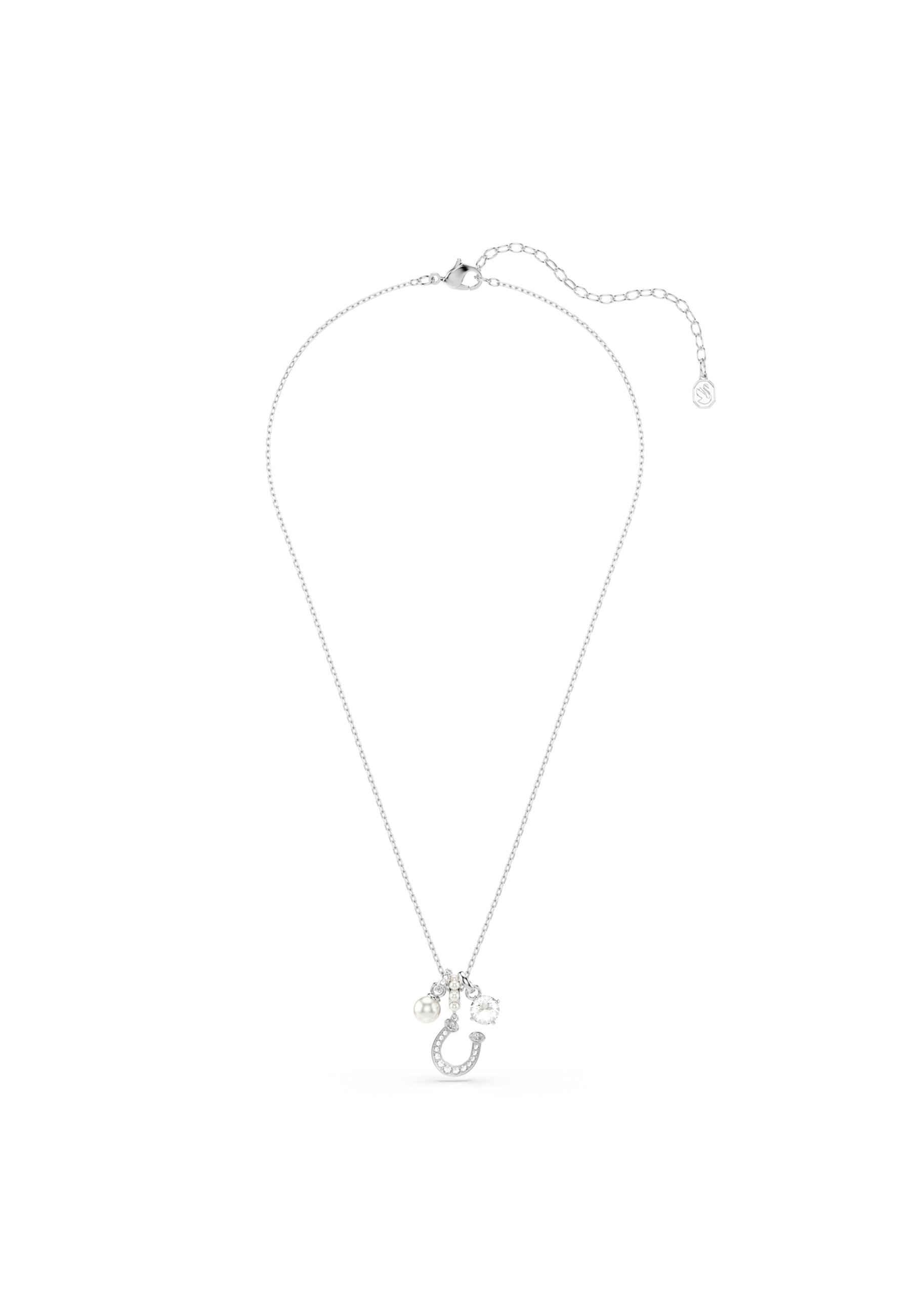 Zilveren halsketting met een mystieke kwarts-4220MG | sieraden