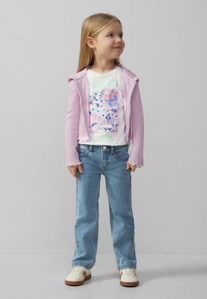 s.Oliver MIT GLITZER IN SHAPE - T-shirt print - weiß