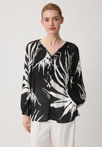 comma MIT ALL-OVER-PRINT - Bluse - schwarz