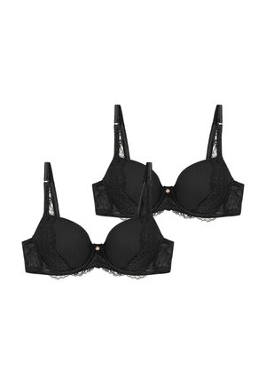 2-PACK PEONY FLORALE - Sujetador con aros - black