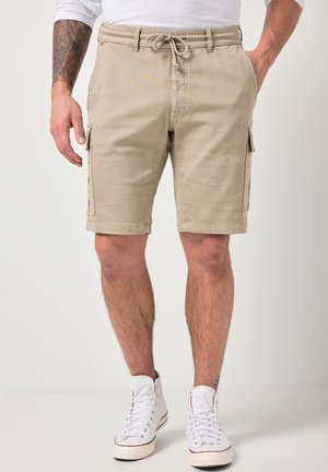 JP1880, FLEXNAMIC® SLIP-ON ELASTIC WAIST CARGO BERMUDA SHORTS UP TO SIZE 8 XL - Shorts - putty