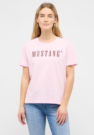 Mustang, Print T-shirt - rosa