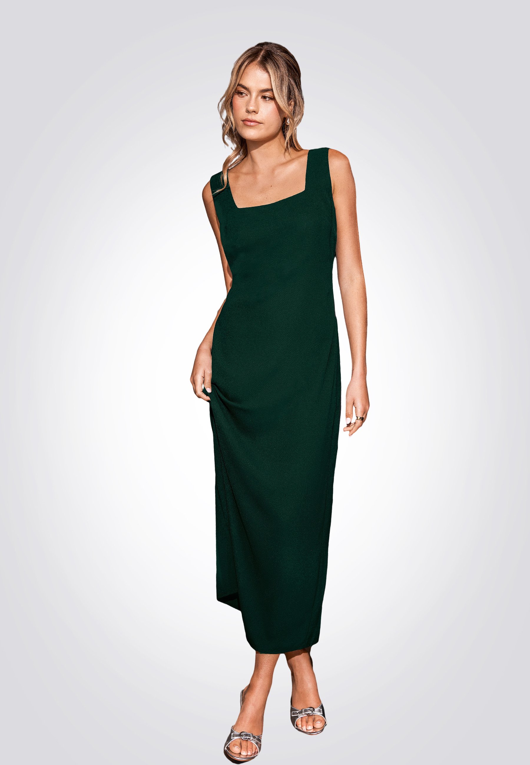 Cupshe Vestito lungo dark green/verde scuro