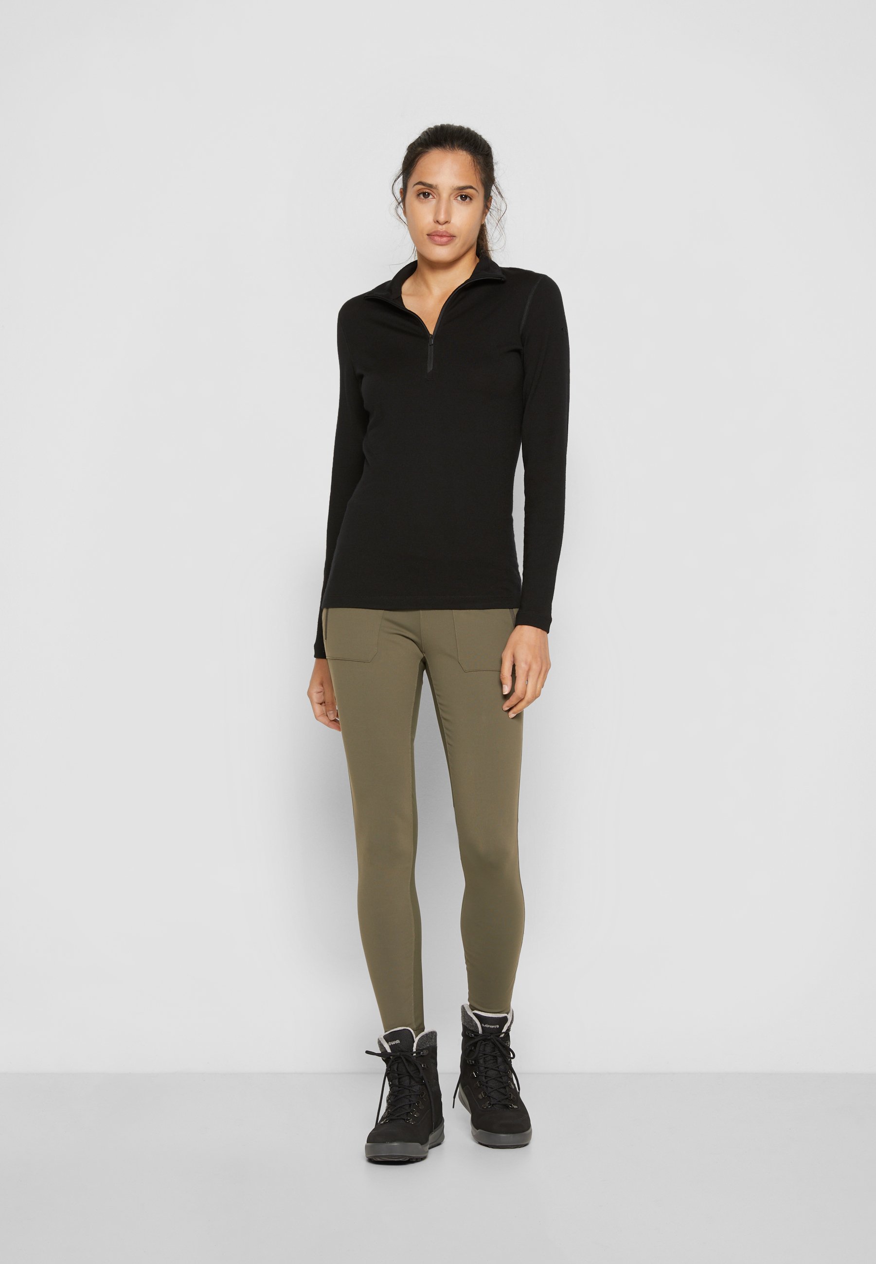 Icebreaker MERINO 150 MID WEIGHT ZONE - Unterhemd/-shirt - BLACK